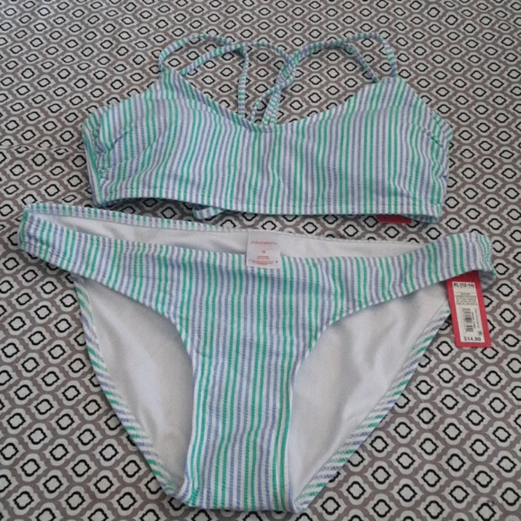 Xhilaration Other - NWT BEAUTIFUL STRIPED 2 PIECE BATHING SUIT